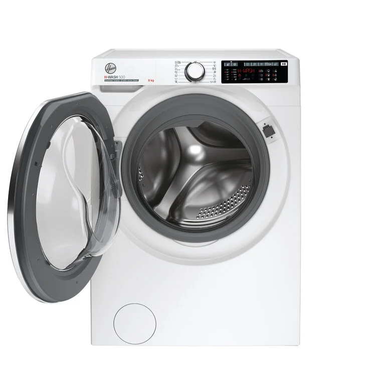 Hoover HW 48AMC/1-S H-WASH 500 Lavatrice A Libera Installazione 8 Kg, 1400 Giri, Classe A, Motore Inverter EcoPower, Bianco