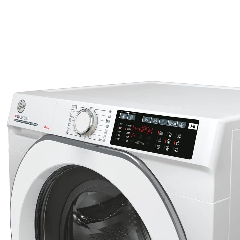 Hoover HW 48AMC/1-S H-WASH 500 Lavatrice A Libera Installazione 8 Kg, 1400 Giri, Classe A, Motore Inverter EcoPower, Bianco
