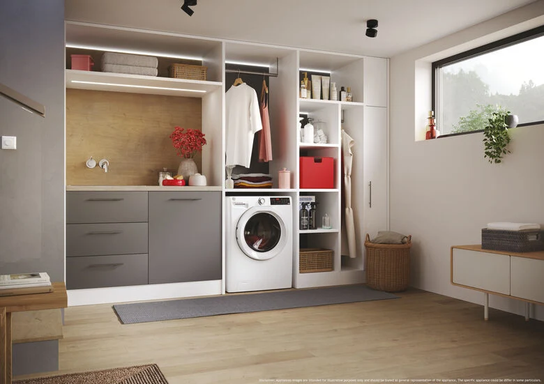 Hoover H3DP4854TA6/1-S H-WASH&DRY 350 Lavasciuga A Libera Installazione 8/5 Kg, 1400 Giri, Auto Care, Tecnologia Active Balance, Classe D, Bianco