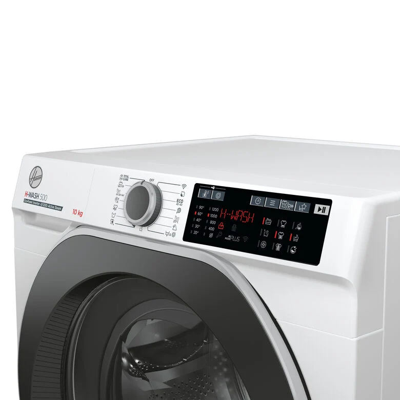 Hoover HW 210AMBS/1-S H-WASH 500 Lavatrice A Libera Installazione 10 Kg, 1200 Giri, Classe A, Inverter, Vapore, Bianco