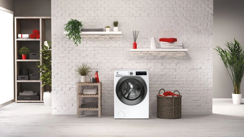 Hoover HW 210AMBS/1-S H-WASH 500 Lavatrice A Libera Installazione 10 Kg, 1200 Giri, Classe A, Inverter, Vapore, Bianco