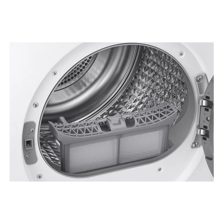 Samsung DV90DB7845GE Asciugatrice A Libera Installazione 9 Kg, Pompa Di Calore, AI Dry+, QuickDrive™, Classe A, Bianco