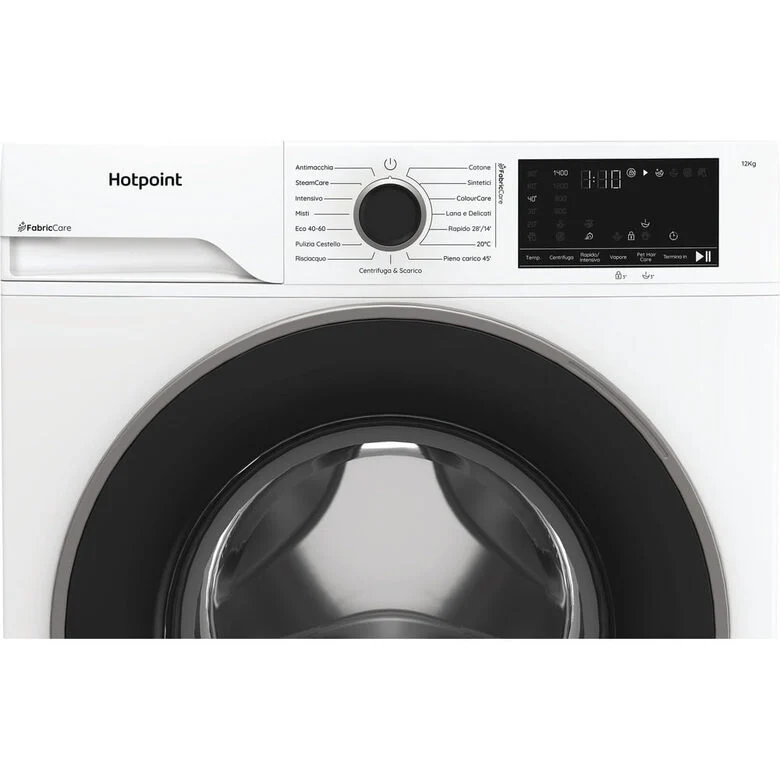 Hotpoint Ariston HB 123 CARE IT Délica Lavatrice A Libera Installazione 12 Kg, 1300 Giri, Motore Inverter, Pethair Care, Classe A, Bianco