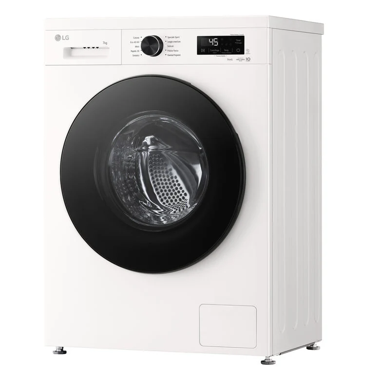 LG F2NX10S7NWB Lavatrice A Libera Installazione 7 Kg, 1200 Giri, Motore Direct Drive Inverter, Filtro Ispezionabile, Classe A, Bianco