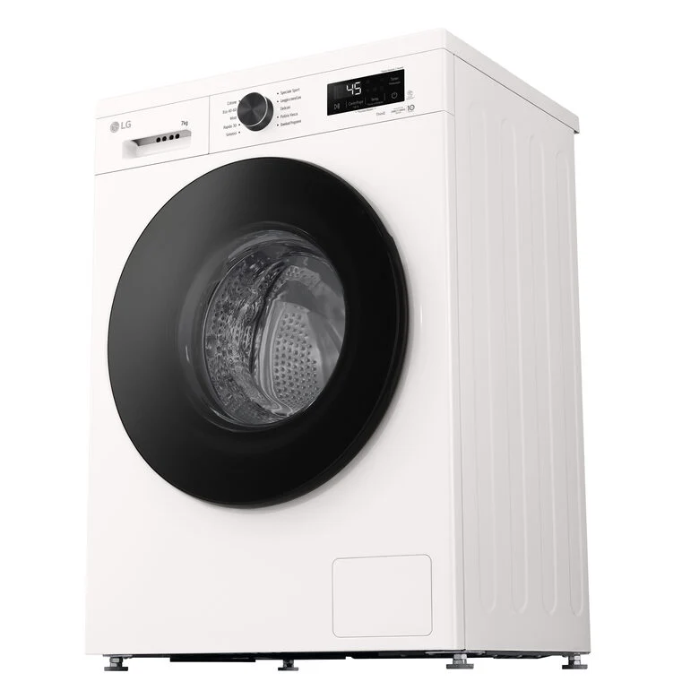 LG F2NX10S7NWB Lavatrice A Libera Installazione 7 Kg, 1200 Giri, Motore Direct Drive Inverter, Filtro Ispezionabile, Classe A, Bianco