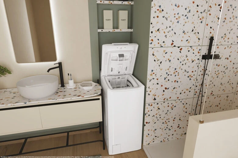 Candy TCA273D2-S ProWash 300 Lavatrice A Libera Installazione A Carica Dall'alto 7 Kg, 1200 Giri, Wi-Fi, 8 Cicli Rapidi, Classe D, Bianco