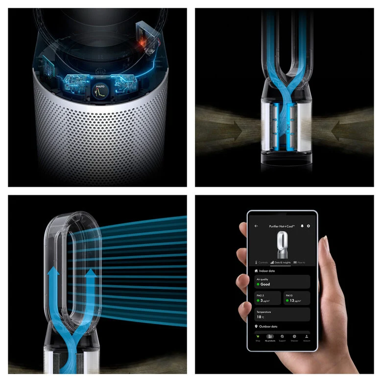 Dyson Purifier Hot+Cool HP1 Purificatore 27 m² 61,4 dB Bianco