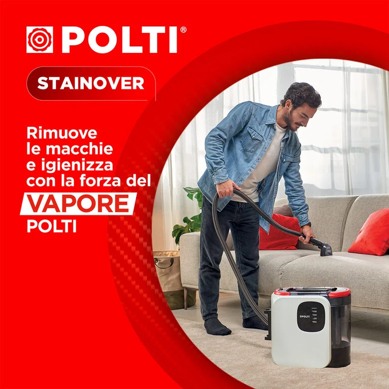 Polti StainOver SC30, lavatappeti con funzione pulitore a vapore, 4 funzioni in 1