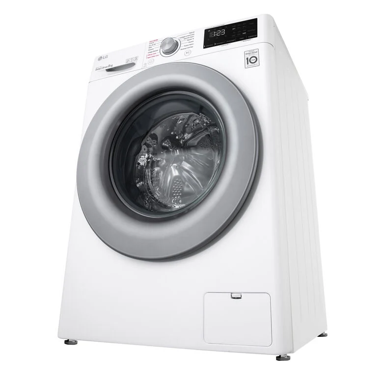 LG F2WV3S7S4E Serie V3 Lavatrice Slim A Libera Installazione 7 Kg, 1200 Giri, AI DD™, Lavaggio A Vapore, Inverter Direct Drive, Classe D, Bianco