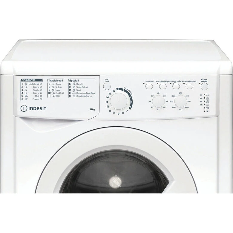 Indesit EWC 61051 W IT N lavatrice Caricamento frontale 6 kg 1000 Giri/min F Bianco
