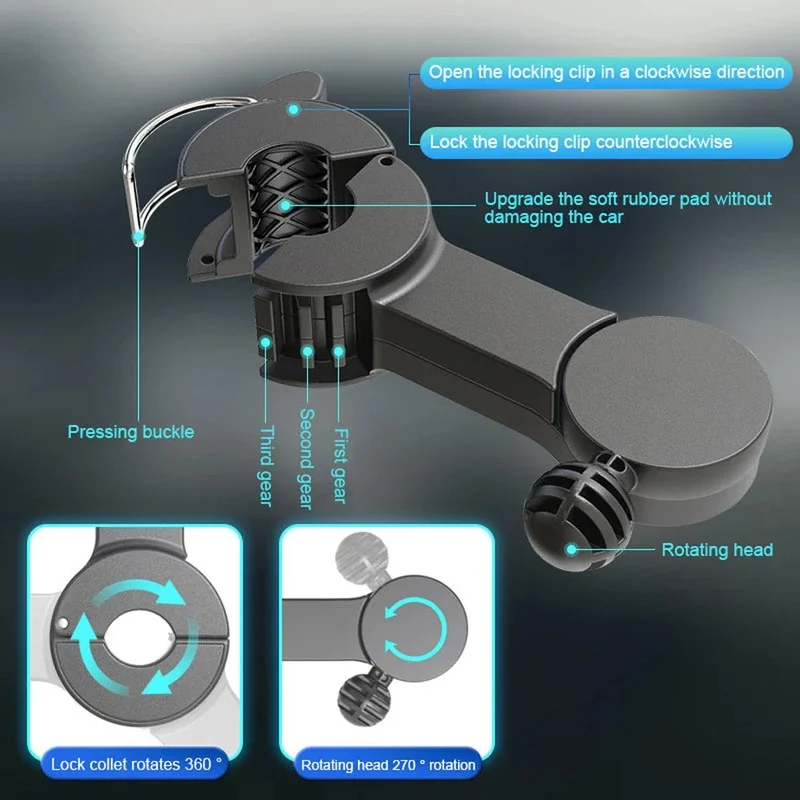 Dual-Head Fan for Car Seats