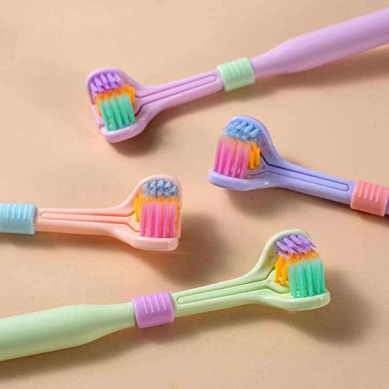 Three-Sided Soft Toothbrush