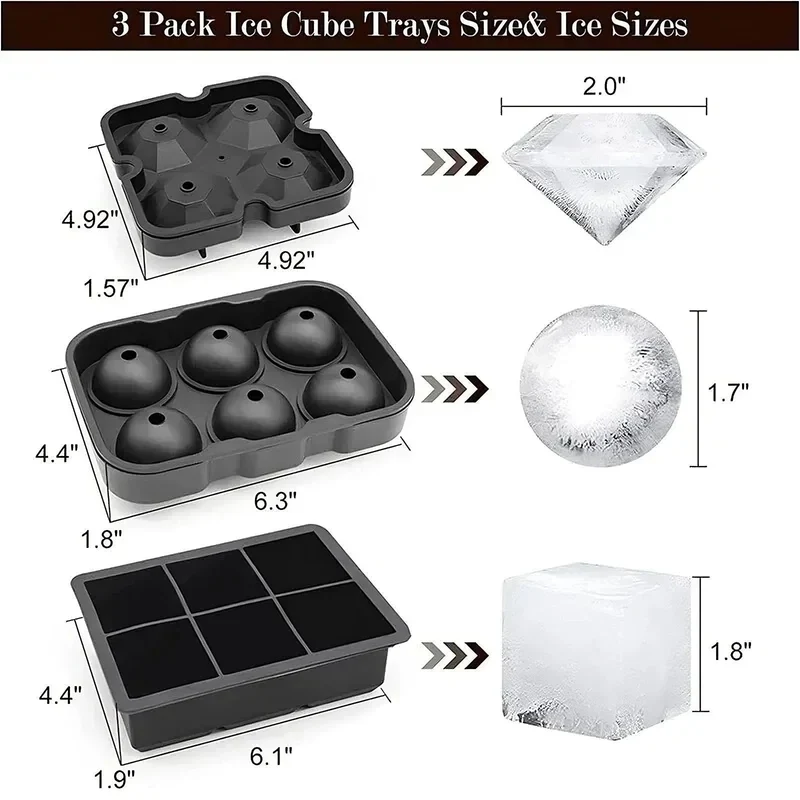 Silicone Ice Ball Mold Tray