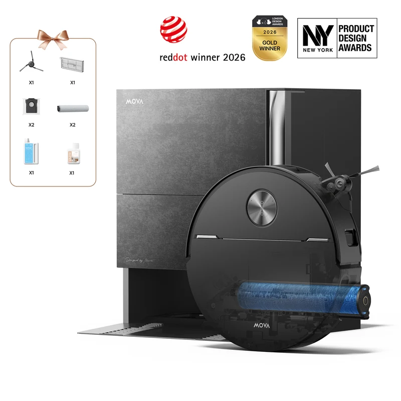 Dreame MOVA Z70 Ultra Roller Complete Robot Aspirapolvere Effetto Pietra