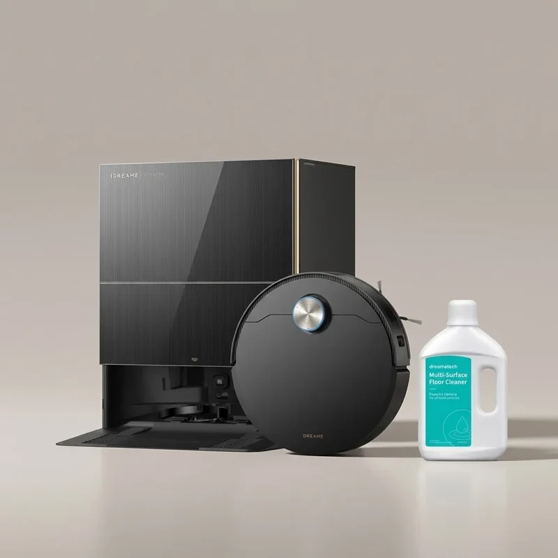 Robot Aspirapolvere Dreame X60 Pro Ultra Complete Nero + 1 Soluzione Detergente