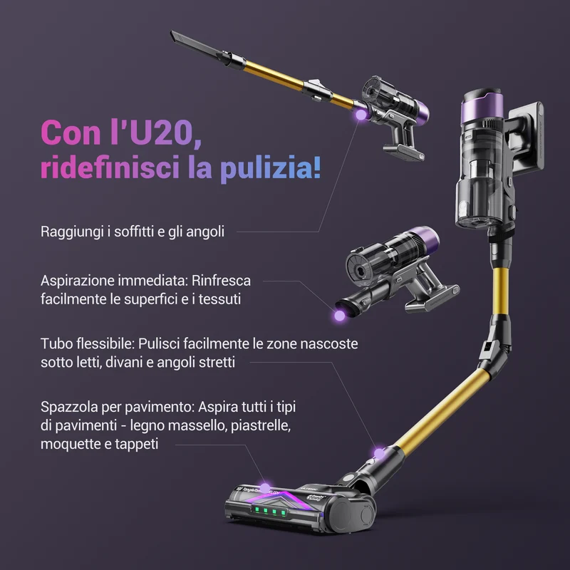 Ultenic U20 Aspirapolvere Senza Fili