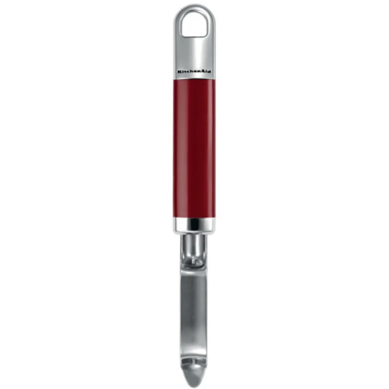 KitchenAid KGEM3112ER Frutta e ortaggi Pelapatate dritto Rosso, Acciaio inox