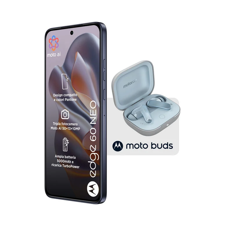 Motorola edge Pack 2x1 60 Neo 8/256 Grisaille + Moto Buds
