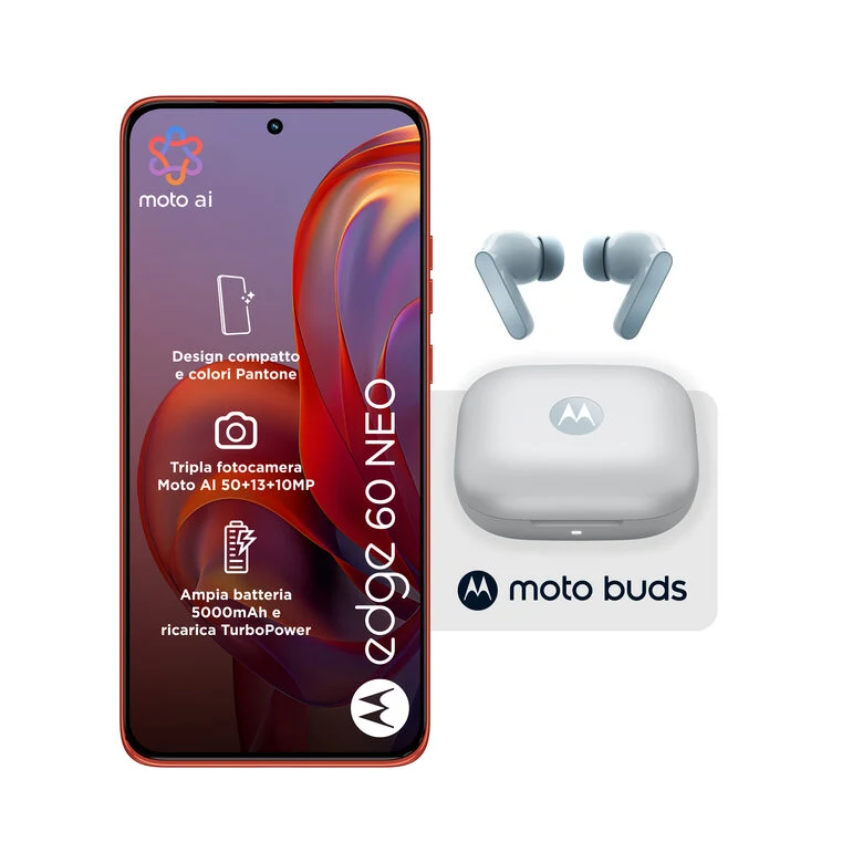 Motorola edge Pack 2x1 60 Neo 8/256 Poinciana + Moto Buds