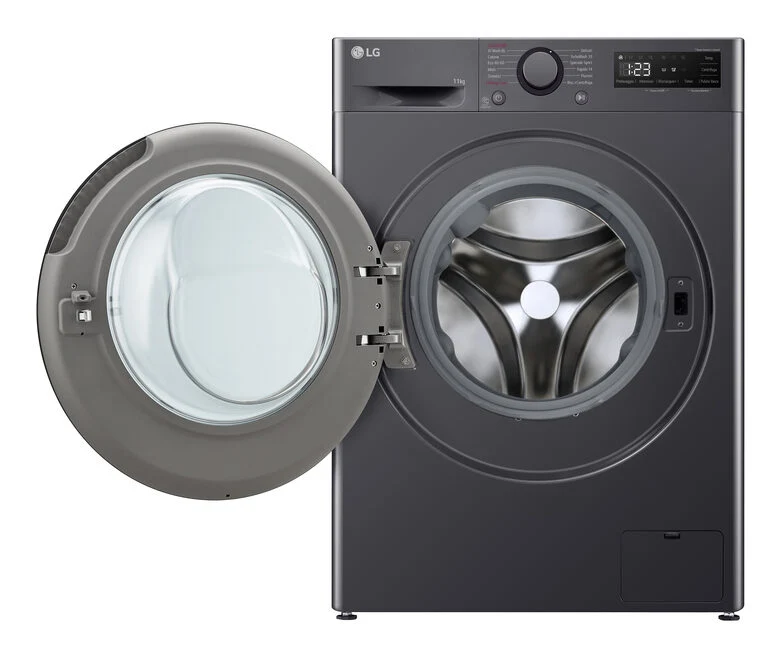 LG F4R5011TSMB Lavatrice 11kg AI DD, Classe A-10%, 1400 giri, TurboWash, Vapore