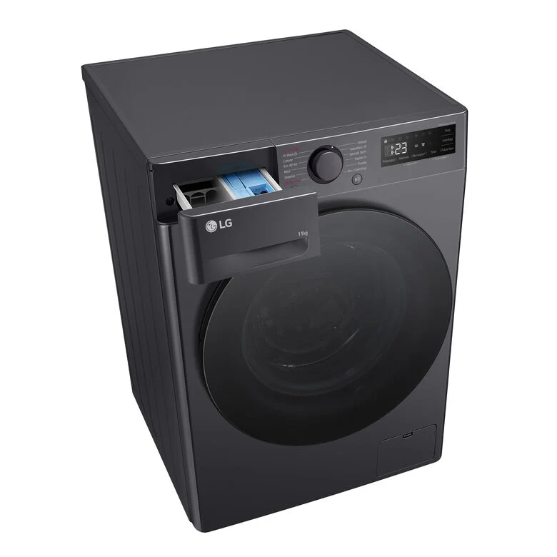 LG F4R5011TSMB Lavatrice 11kg AI DD, Classe A-10%, 1400 giri, TurboWash, Vapore