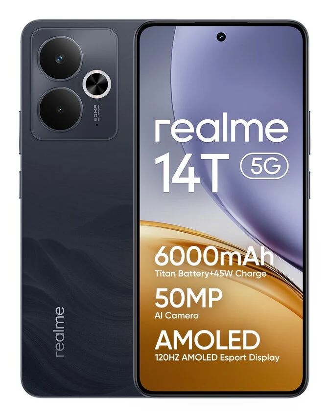 realme 14T 16,9 cm (6.67") Android 15 5G 8 GB 256 GB 6000 mAh Nero