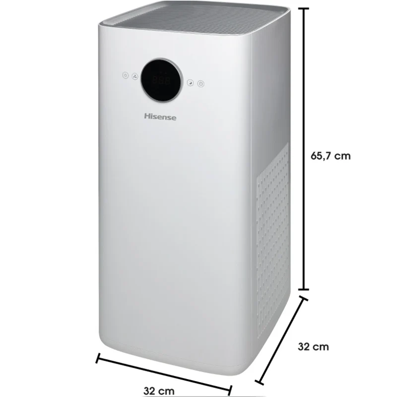 Hisense Purificatore d'Aria Ionizzatore Filtro Hepa+Carboni Attivi Display Sterilizzatore Uv-C AP580H