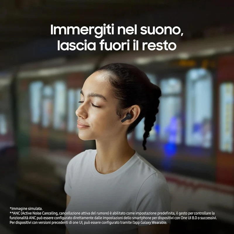 Samsung Buds 3 FE Auricolari Wireless Cuffie Bluetooth Cancellazione Rumore Black
