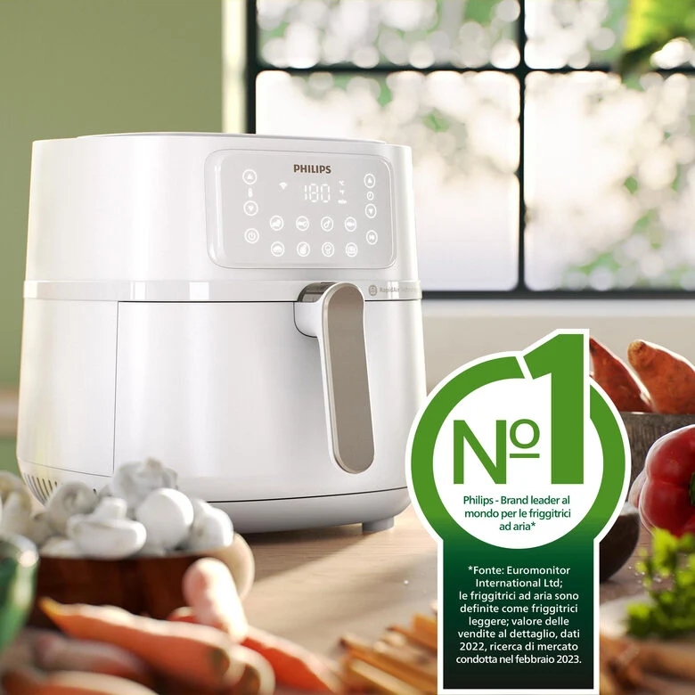 Philips 5000 series Airfryer 7.2L, Friggitrice ad aria 16-in-1, App per ricette, HD9285/00