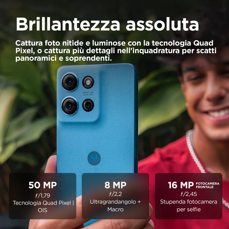 Motorola moto g75 5G 17,2 cm (6.78") Dual SIM ibrida Android 14 USB tipo-C 8 GB 256 GB 5000 mAh Blu