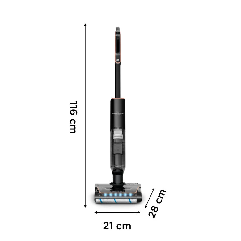 Rowenta X-Clean 7 , Lavapavimenti Senza Fili, Autonomia 50', Tecnologia Smart, Assistente Vocale, Autopulizia e Asciugatura, Luci Led, Pulizia Bordi, GZ5736
