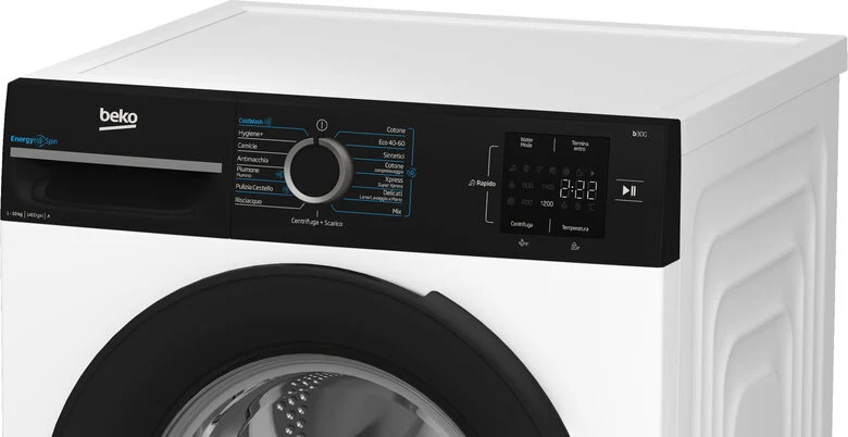 Beko BMWG10147EB B300 Lavatrice A Libera Installazione 10 Kg, 1400 Giri, Classe A, Nero Bianco