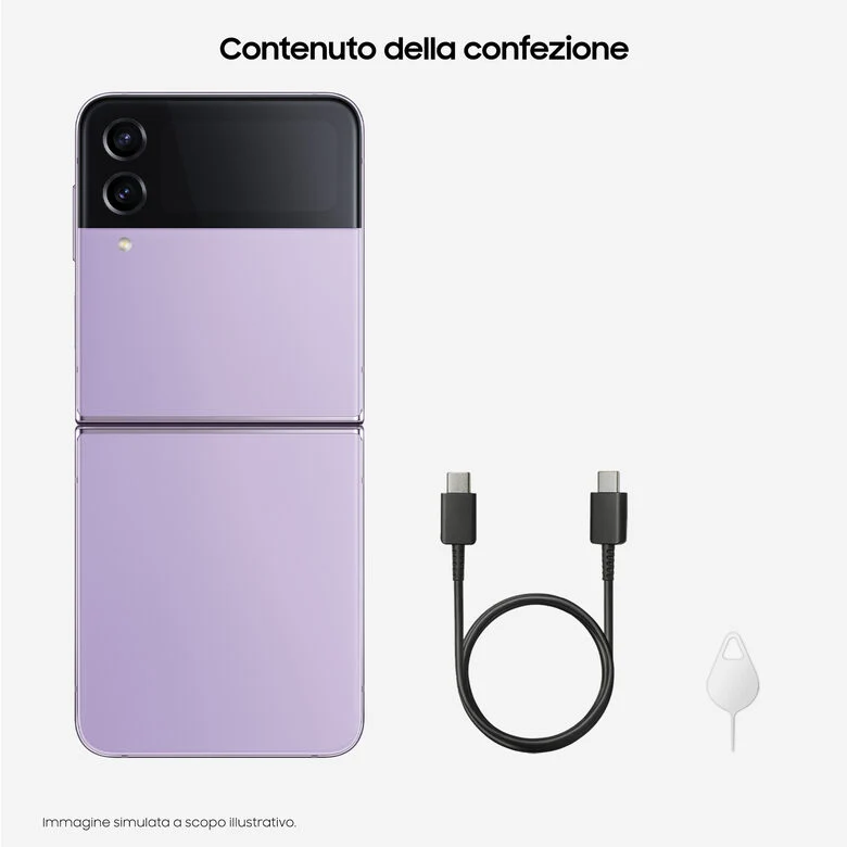 Samsung Galaxy Z Flip4 128GB Bora Purple RAM 8GB Display 1,9" Super AMOLED/6,7" Dynamic AMOLED 2X