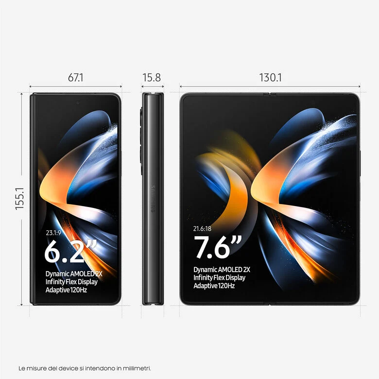 Samsung Galaxy Z Fold4 256GB Phantom Black RAM 12GB Display 6,2"/7,6" Dynamic AMOLED 2X