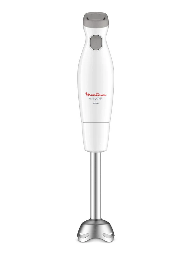 Moulinex DD4521 Easychef, Mixer ad Immersione 2in1, con Bicchiere da 800 ml e Accessorio Tritatutto da 500 ml, 2 Impostazioni di Velocità, Facile da Pulire, Potenza 450 W