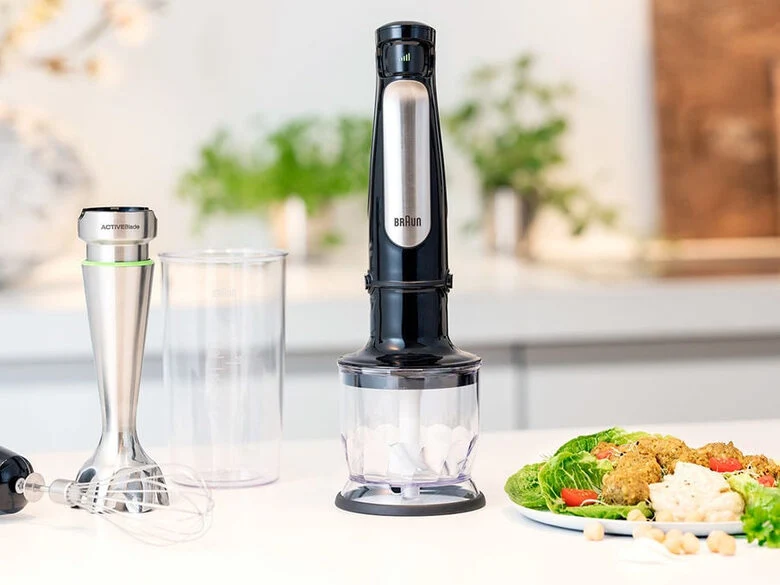 Braun MQ 7025X 0,6 L Frullatore ad immersione 1000 W Nero, Acciaio inossidabile