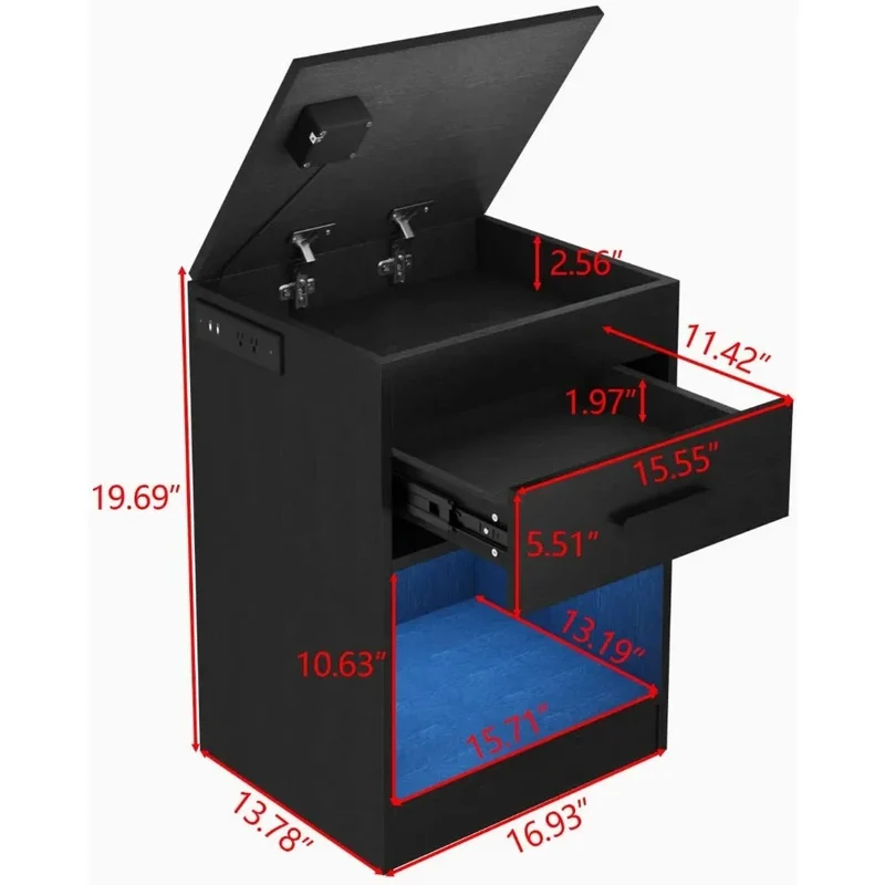 Nightstand with RFID Lock