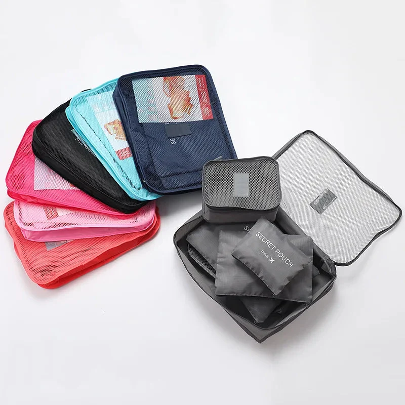 6 Pcs Travel Clothes Storage Bags