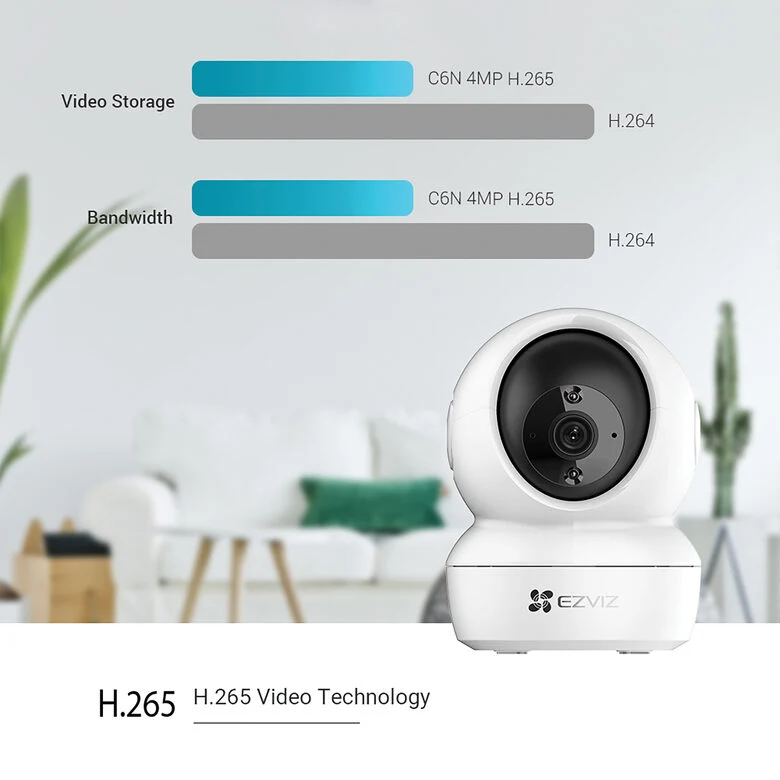 EZVIZ C6N 4MP Sferico Telecamera di sicurezza IP Interno 2560 x 1440 Pixel Scrivania