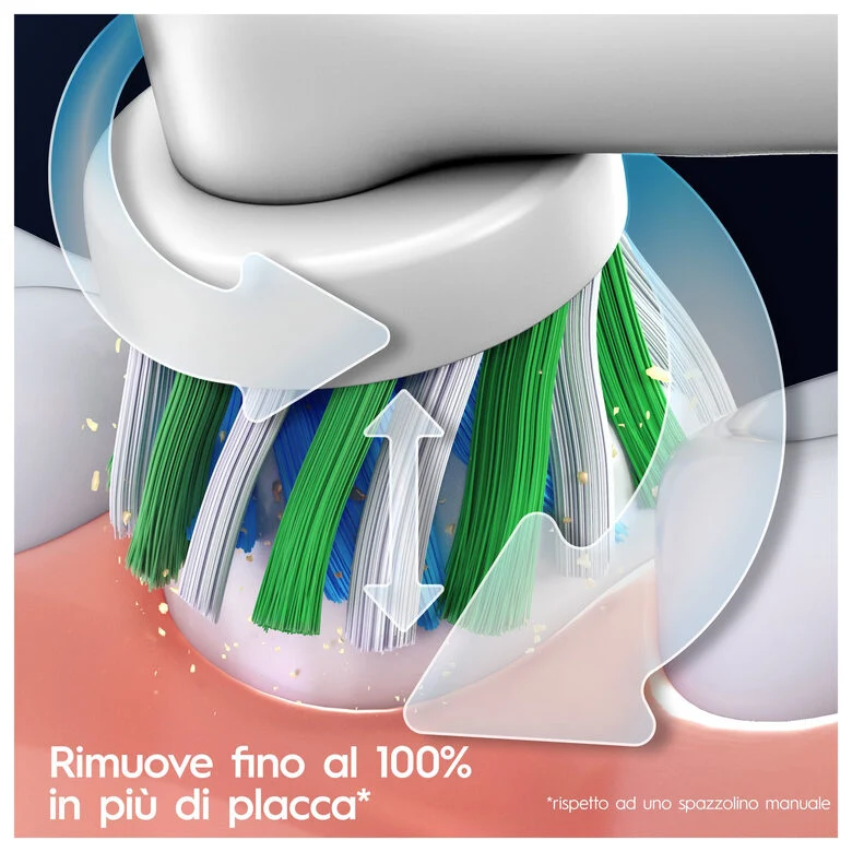 Oral-B Spazzolino Elettrico Ricaricabile Series 1 Blu con 2 Testine di Ricambio, 1 Spazzolino