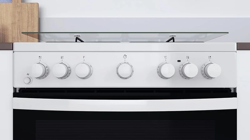 Indesit Cucina Elettrica A Gas Bruc.Forno Elettrico 75Lt 60x60 Bianco