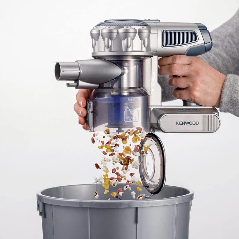 Ariete 22V Lithium 2724, Scopa Elettrica Cordless e Aspirabriciole con Motore Digitale, Alluminio, Arancio, 200 W