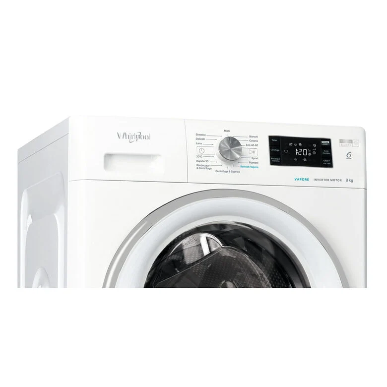 Whirlpool FFB 846 SV IT Lavatrice A Libera Installazione 8 Kg, 1400 Giri, Tecnologia 6° Senso, FreshCare, Classe A, Bianco