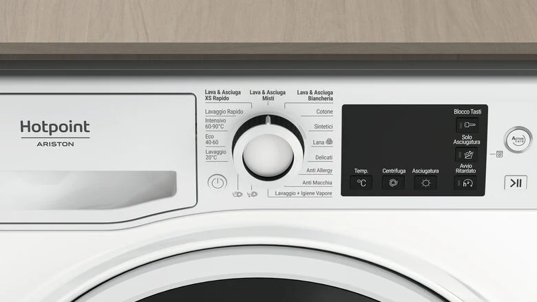 Hotpoint NDB 10725 WA IT lavasciuga Libera installazione Caricamento frontale Bianco E