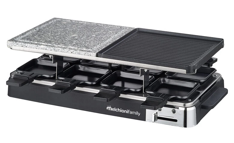Melchioni 118380036 Olimpia Set piastra e pietra Per Raclette