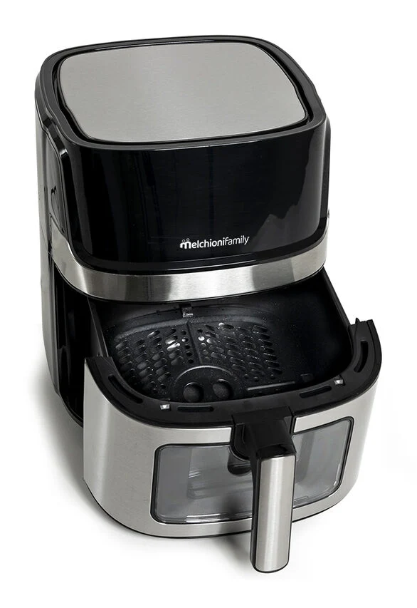 Melchioni 118340033 friggitrice Singolo 6,5 L Indipendente 1600 W Nero, Stainless steel