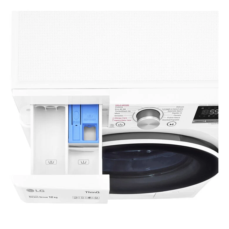 LG F4WV512S0E Lavatrice Intelligente AIDD 12kg Vapore TurboWash 1400 Giri/min Carica frontale Classe B