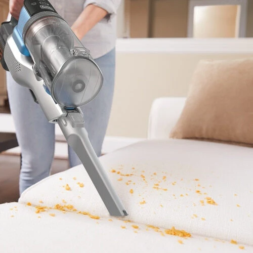 Black & Decker BHFEV362D scopa elettrica Senza sacchetto 0,75 L Blu, Titanio