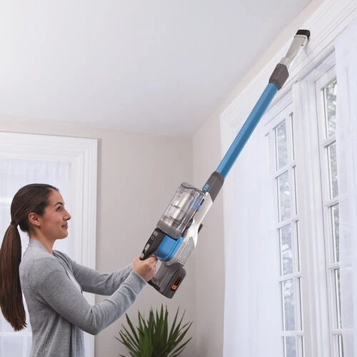 Black & Decker BHFEV362D scopa elettrica Senza sacchetto 0,75 L Blu, Titanio