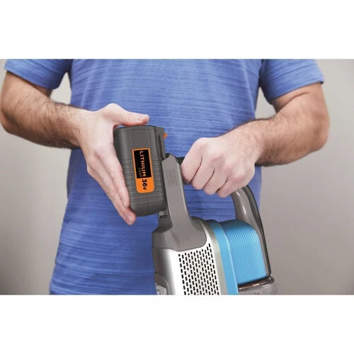 Black & Decker BHFEV362D scopa elettrica Senza sacchetto 0,75 L Blu, Titanio